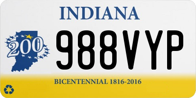 IN license plate 988VYP