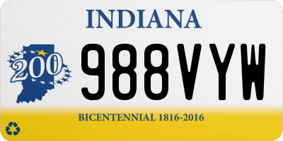 IN license plate 988VYW