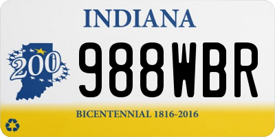 IN license plate 988WBR