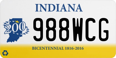 IN license plate 988WCG