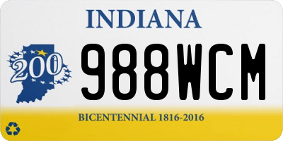 IN license plate 988WCM