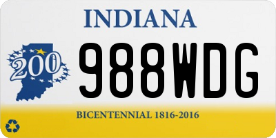 IN license plate 988WDG