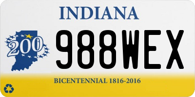 IN license plate 988WEX