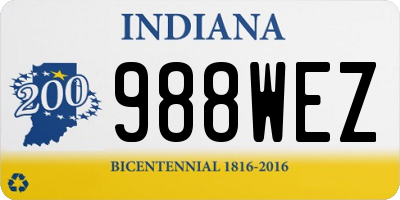 IN license plate 988WEZ