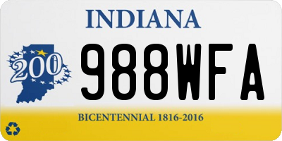 IN license plate 988WFA