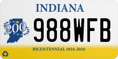 IN license plate 988WFB