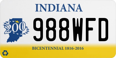 IN license plate 988WFD