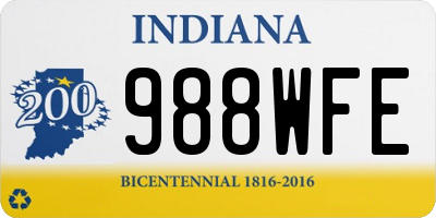 IN license plate 988WFE