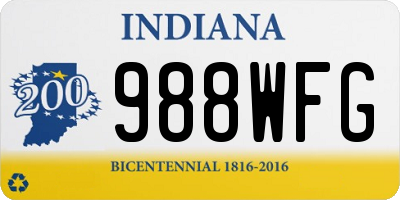 IN license plate 988WFG