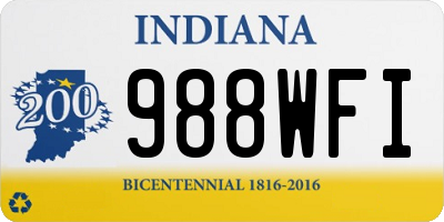 IN license plate 988WFI