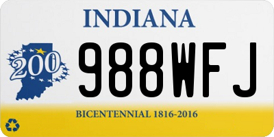 IN license plate 988WFJ