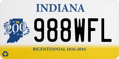 IN license plate 988WFL