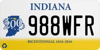 IN license plate 988WFR