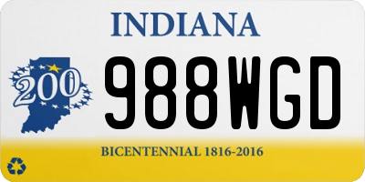 IN license plate 988WGD