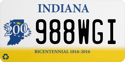 IN license plate 988WGI