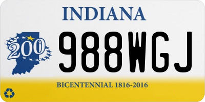 IN license plate 988WGJ