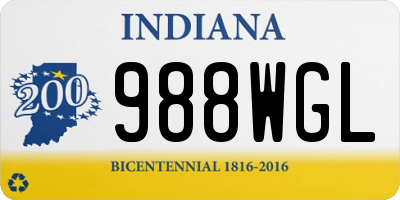 IN license plate 988WGL