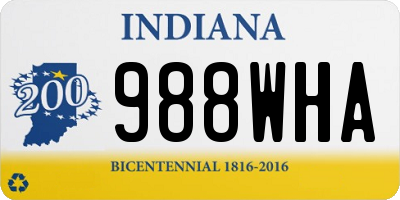 IN license plate 988WHA