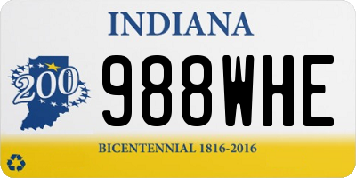 IN license plate 988WHE