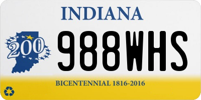 IN license plate 988WHS