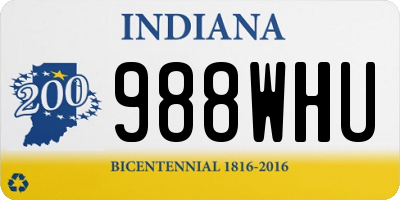 IN license plate 988WHU