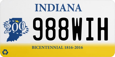 IN license plate 988WIH