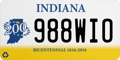 IN license plate 988WIO