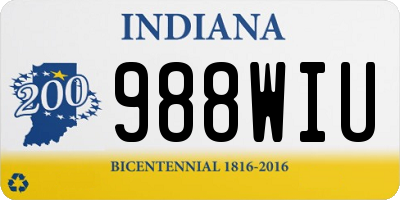 IN license plate 988WIU