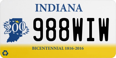 IN license plate 988WIW