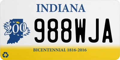 IN license plate 988WJA