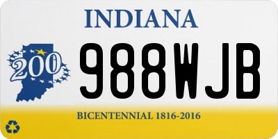 IN license plate 988WJB