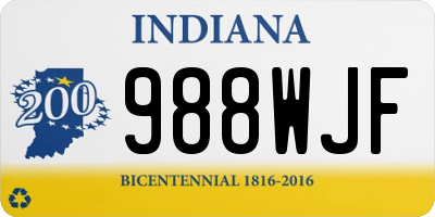 IN license plate 988WJF