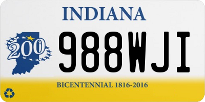IN license plate 988WJI