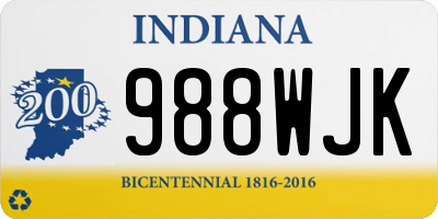 IN license plate 988WJK