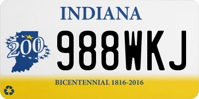 IN license plate 988WKJ