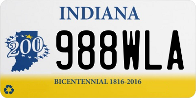 IN license plate 988WLA