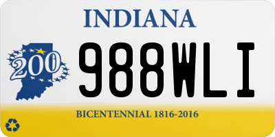 IN license plate 988WLI