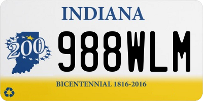 IN license plate 988WLM