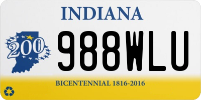 IN license plate 988WLU
