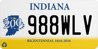 IN license plate 988WLV