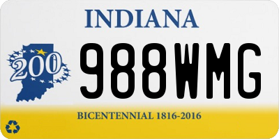 IN license plate 988WMG