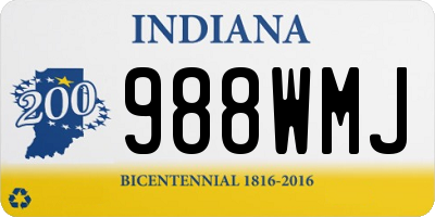 IN license plate 988WMJ