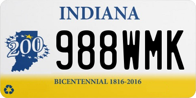 IN license plate 988WMK