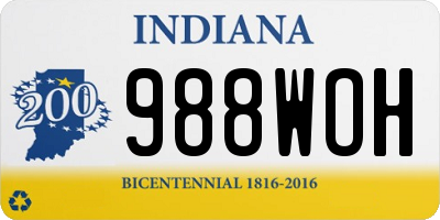 IN license plate 988WOH