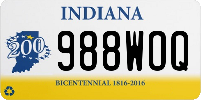 IN license plate 988WOQ