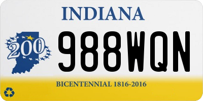 IN license plate 988WQN