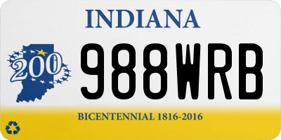 IN license plate 988WRB