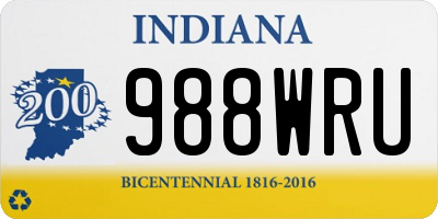 IN license plate 988WRU