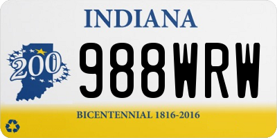 IN license plate 988WRW