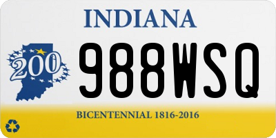 IN license plate 988WSQ